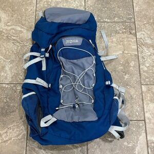 JanSport Big Bear 78 Internal Frame Backpack Blue Grey Hiking Trekking Bag